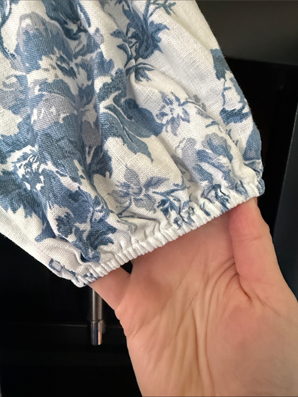 Reformation Blue and White Floral Puff-Sleeve Maxi Dress - Picture 2 of 7